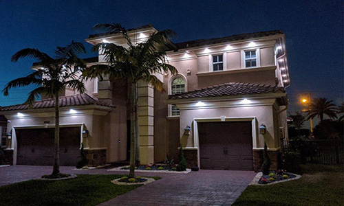 Recessed security downlighting