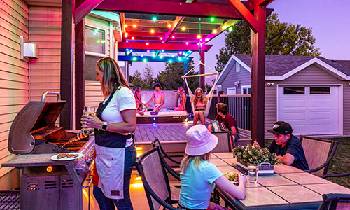 Patio globe string lights
